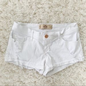 Hollister White Jean Shorts